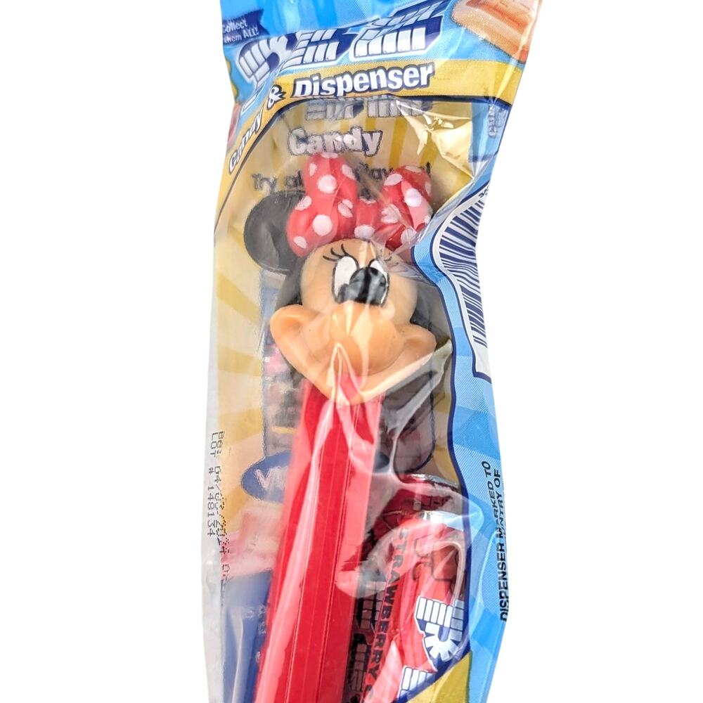 Disney Minnie Mouse PEZ Dispenser Red Bow Sealed Expired Candy Display